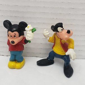 Vintage Disney Mickey Mouse and Goofy PVC Figures